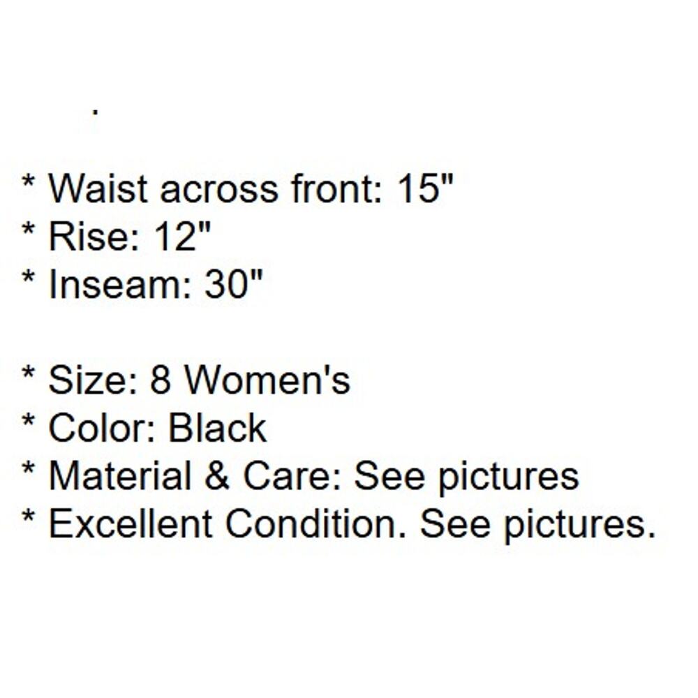 Kasper Dress Pants Womens 8 Black Linen Blend Wide Leg Lined Side Zipper Career - Picture 4 of 12
